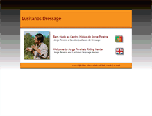Tablet Screenshot of lusitanosdressage.com